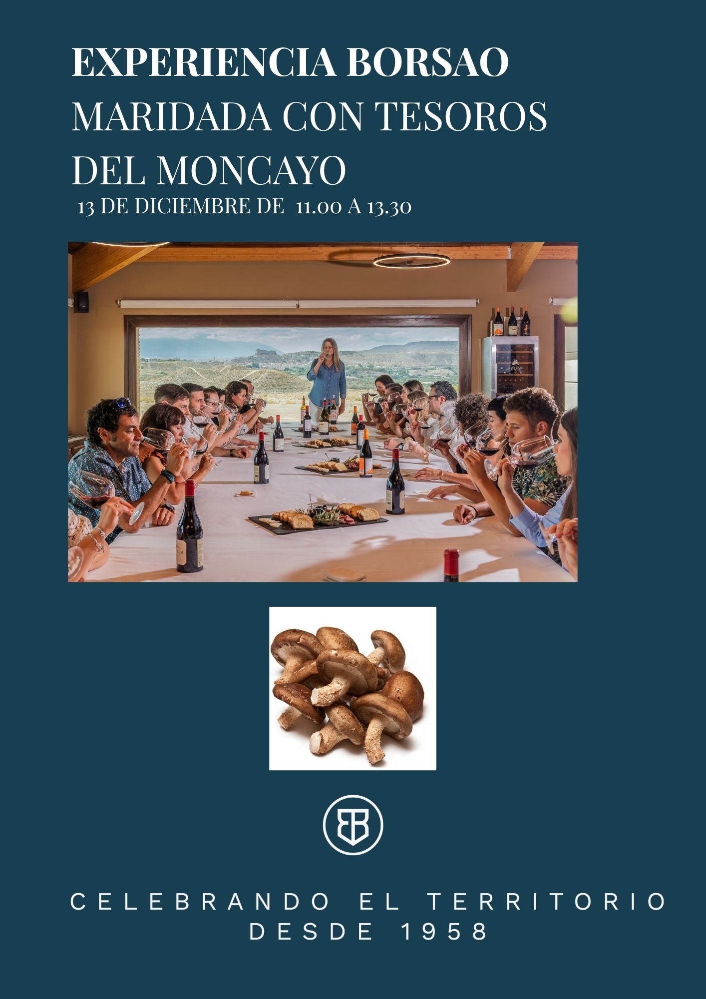 Experiencia Borsao con degustación de uno de los tesoros del Moncayo, las setas