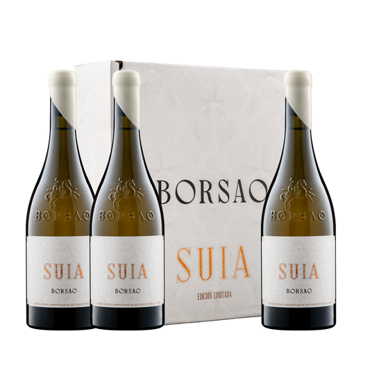 Borsao SUIA 2023. Estuche de tres botellas.
